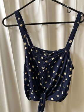 Madewell Floral Tank Top With Center Tie